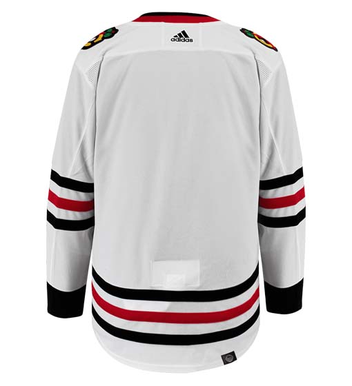Chicago Blackhawks Adidas Primegreen Authentic Away NHL Hockey Jersey - Back View