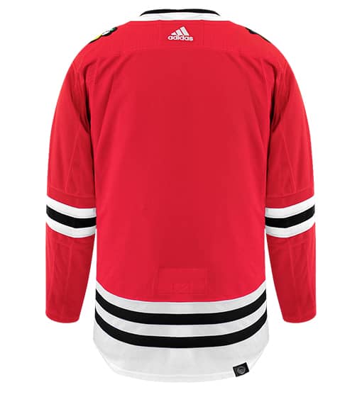 Chicago Blackhawks Adidas Primegreen Authentic Home NHL Hockey Jersey - Back View