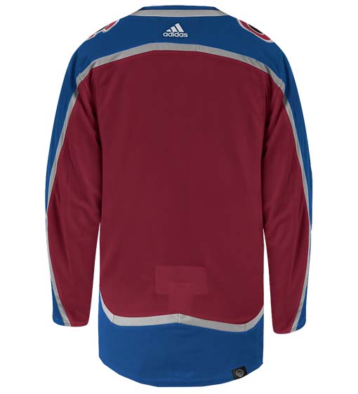 Colorado Avalanche Adidas Primegreen Authentic Home NHL Hockey Jersey - Back View