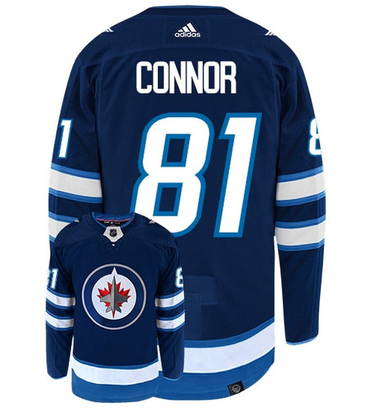 Kyle Connor Winnipeg Jets Adidas Primegreen Authentic Home NHL Hockey Jersey - Back/Front View