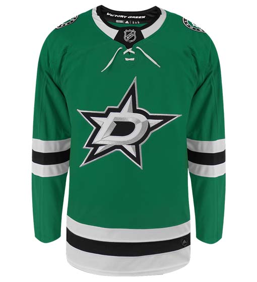 Dallas Stars Adidas Primegreen Authentic Home NHL Hockey Jersey - Front View