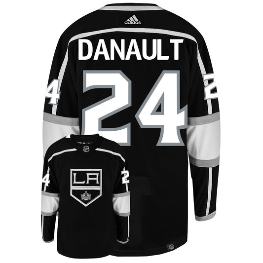 Phillip Danault Los Angeles Kings Adidas Primegreen Authentic Home NHL Hockey Jersey - Back/Front View
