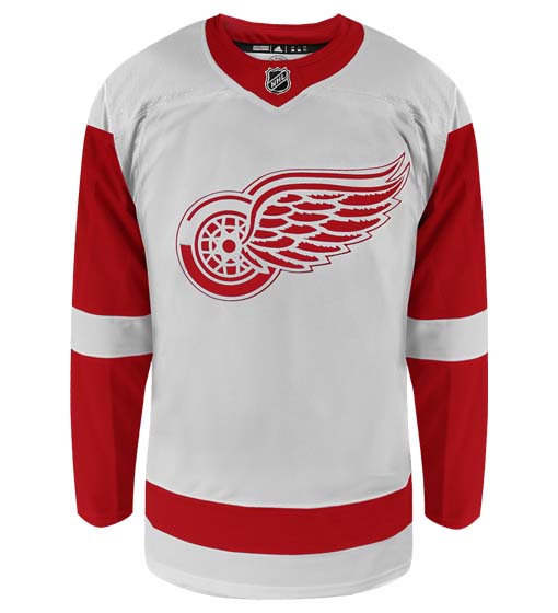 Detroit Red Wings Adidas Primegreen Authentic Away NHL Hockey Jersey - Front View