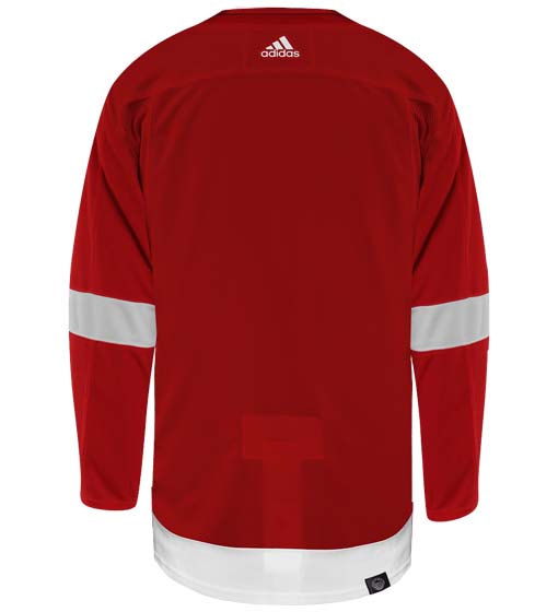 Detroit Red Wings Adidas Primegreen Authentic Home NHL Hockey Jersey - Back View