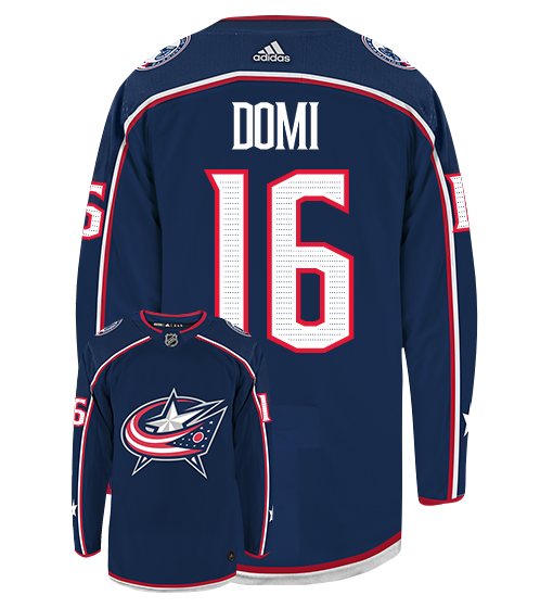 Max Domi Columbus Blue Jackets  Adidas Authentic Home NHL Hockey Jersey