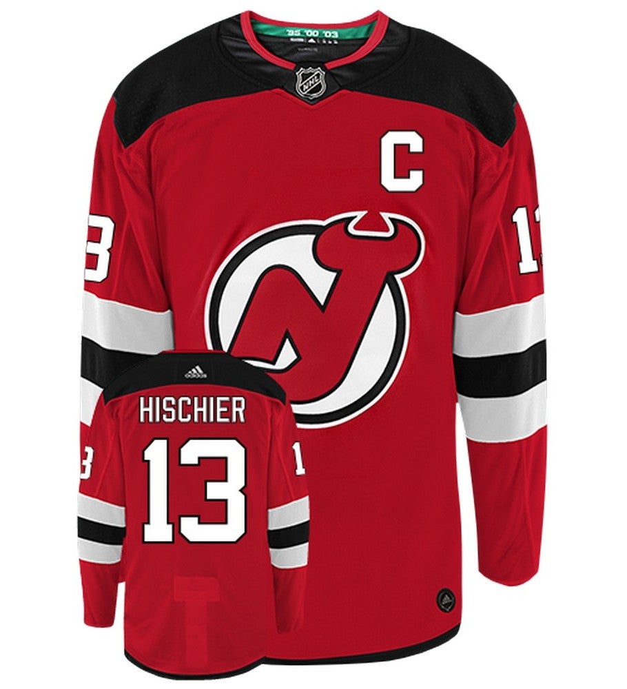 Nico Hischier New Jersey Devils Adidas Authentic Home NHL Hockey Jersey