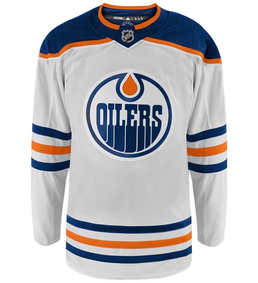 Edmonton Oilers Adidas Primegreen Authentic Away NHL Hockey Jersey - Front View