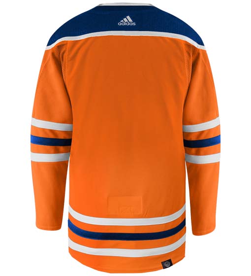 Edmonton Oilers Adidas Primegreen Authentic Home NHL Hockey Jersey - Back View