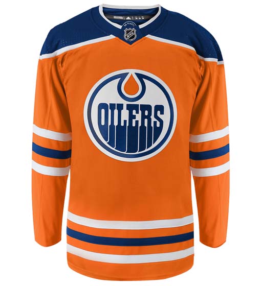 Edmonton Oilers Adidas Primegreen Authentic Home NHL Hockey Jersey - Front View