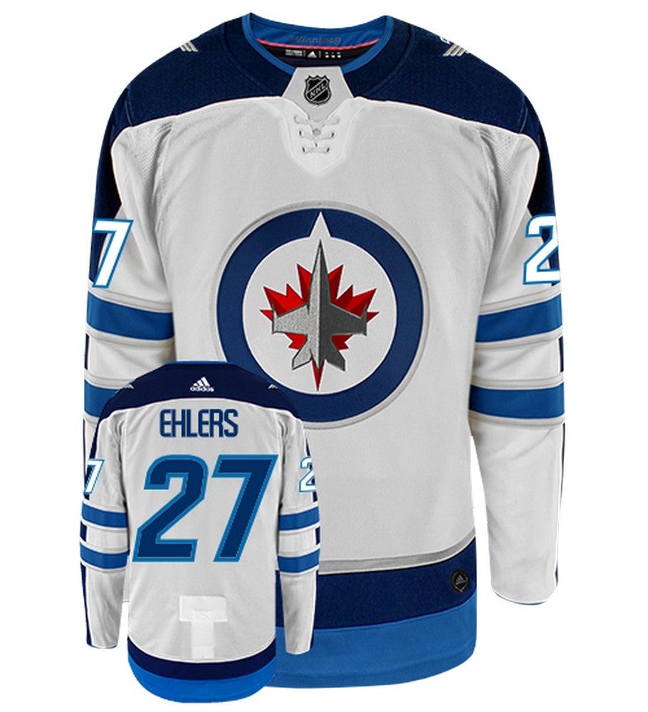 Nikolai Ehlers Winnipeg Jets Adidas Primegreen Authentic Away NHL Hockey Jersey - Front/Back View