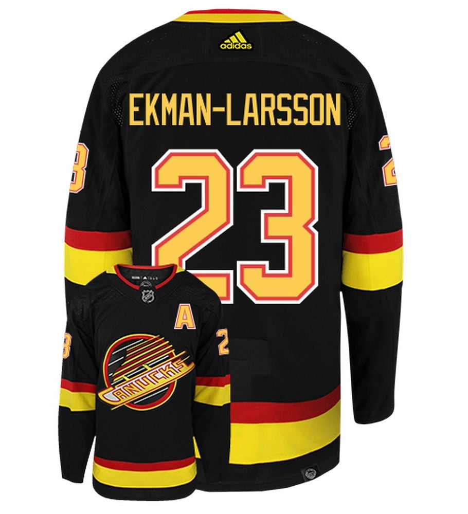 Ekman-Larsson Vancouver Canucks Adidas Primegreen Authentic Third Alternate NHL Hockey Jersey - Back/Front View