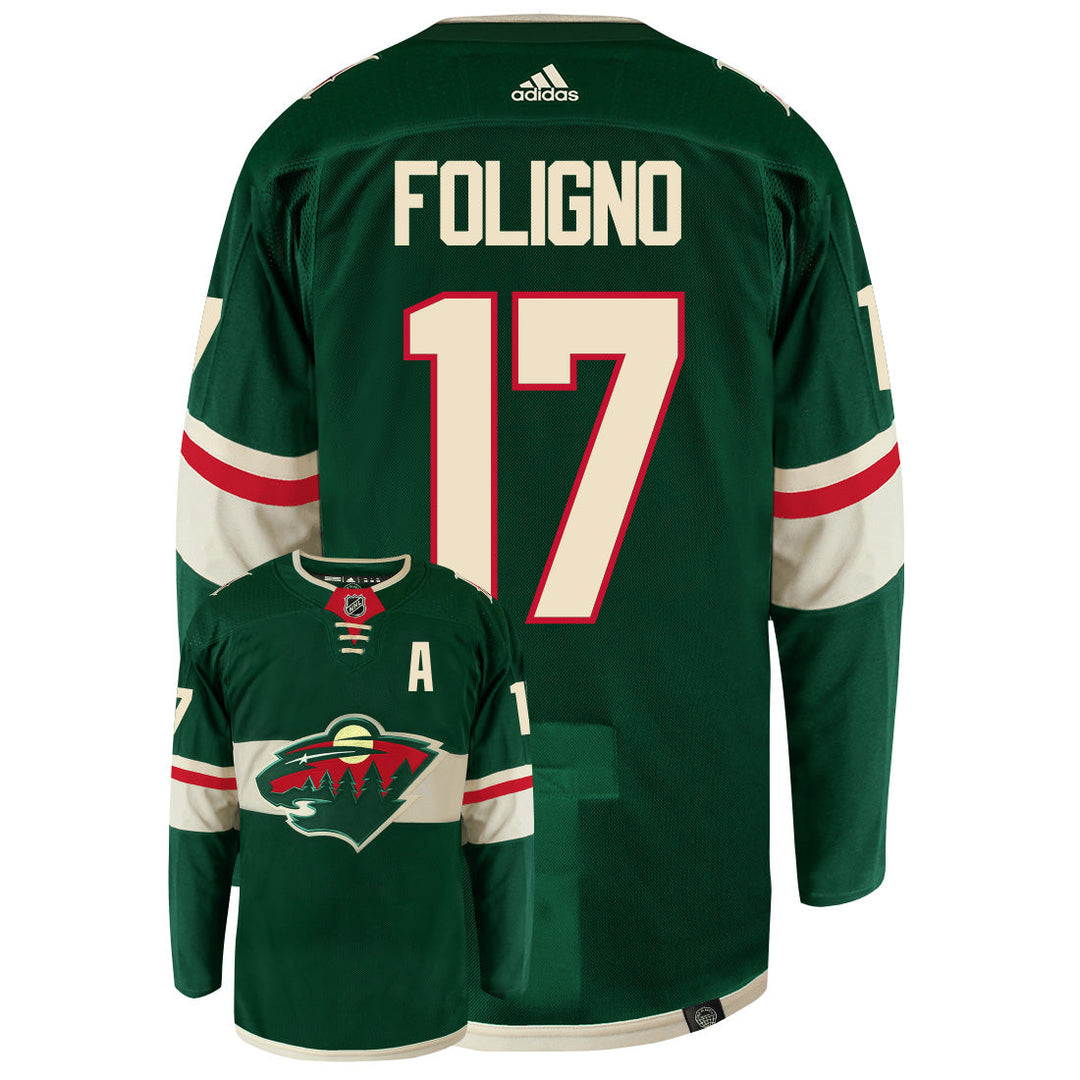 Marcus Foligno Minnesota Wild Adidas Primegreen Authentic NHL Hockey J –