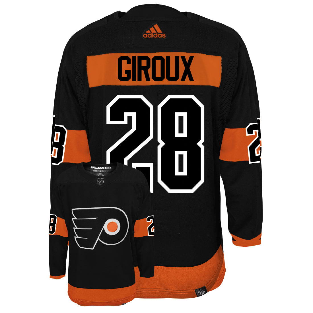 Claude Giroux Philadelphia Flyers Adidas Primegreen Authentic NHL Hockey Jersey