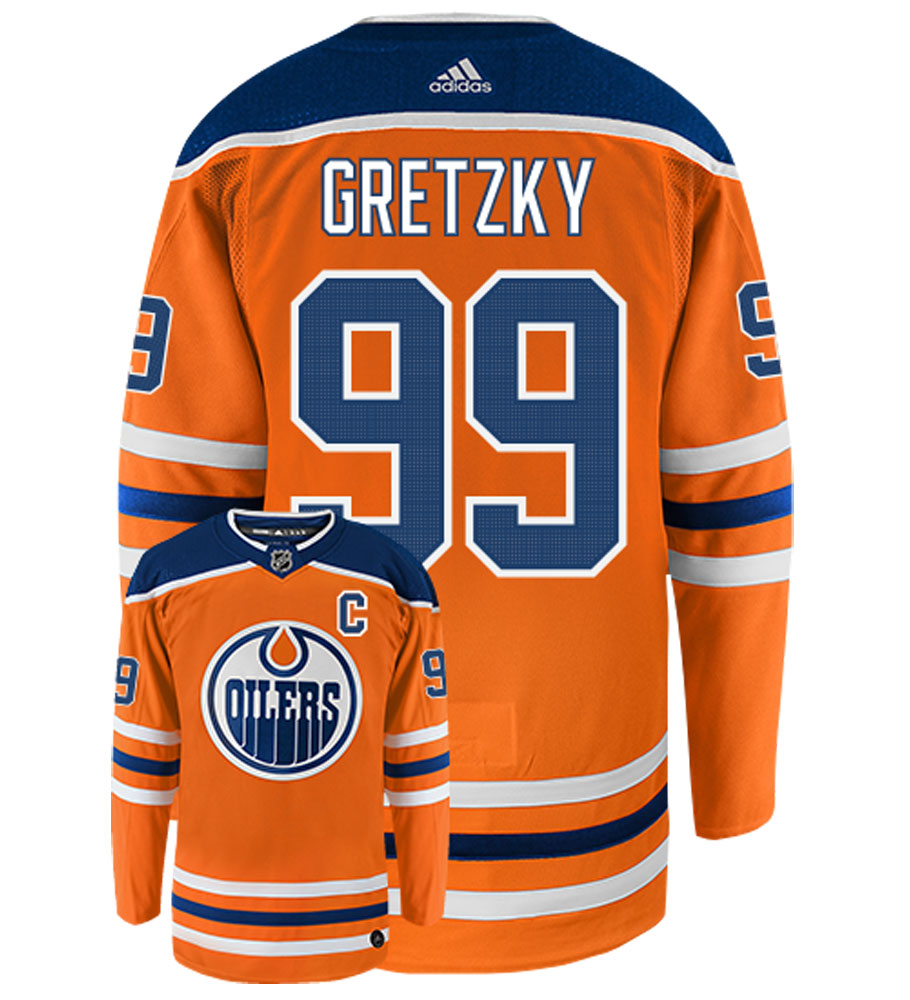 Wayne Gretzky Edmonton Oilers Adidas Authentic Home NHL Vintage Hockey Jersey