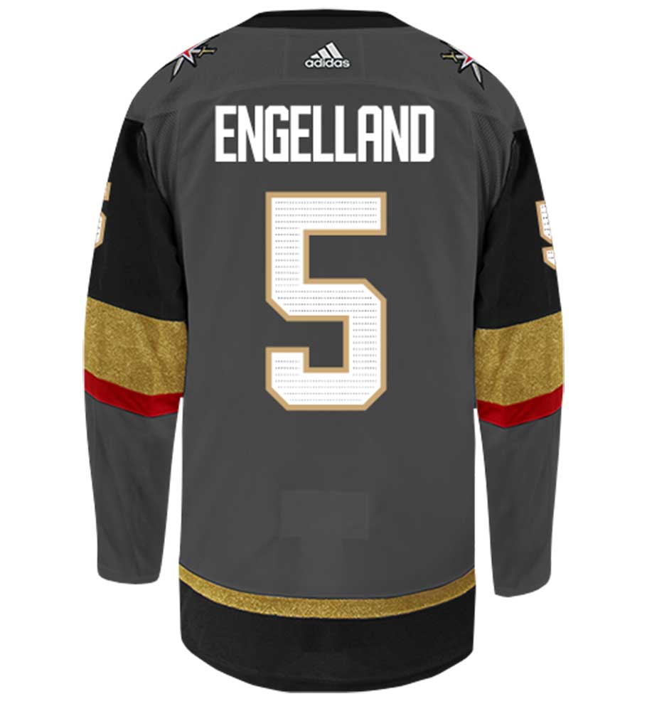 Deryk Engelland Vegas Golden Knights Adidas Authentic Home NHL Hockey Jersey