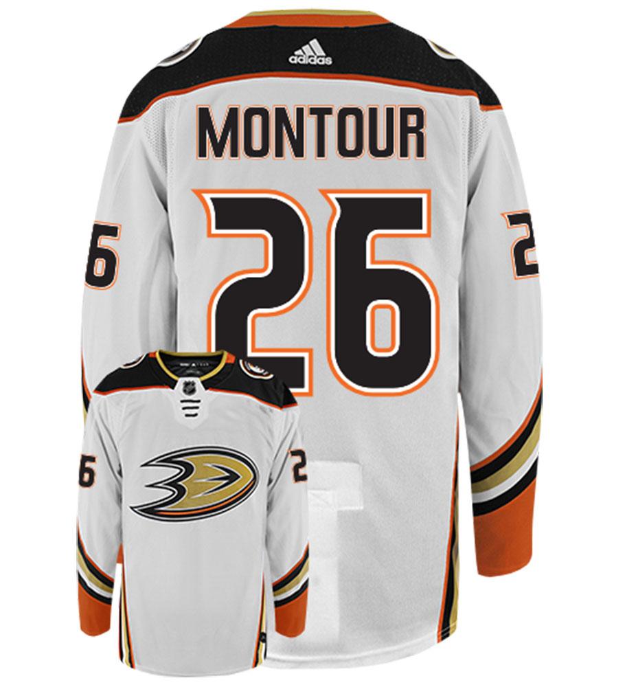 Brandon Montour Anaheim Ducks Adidas Authentic Away NHL Hockey Jersey
