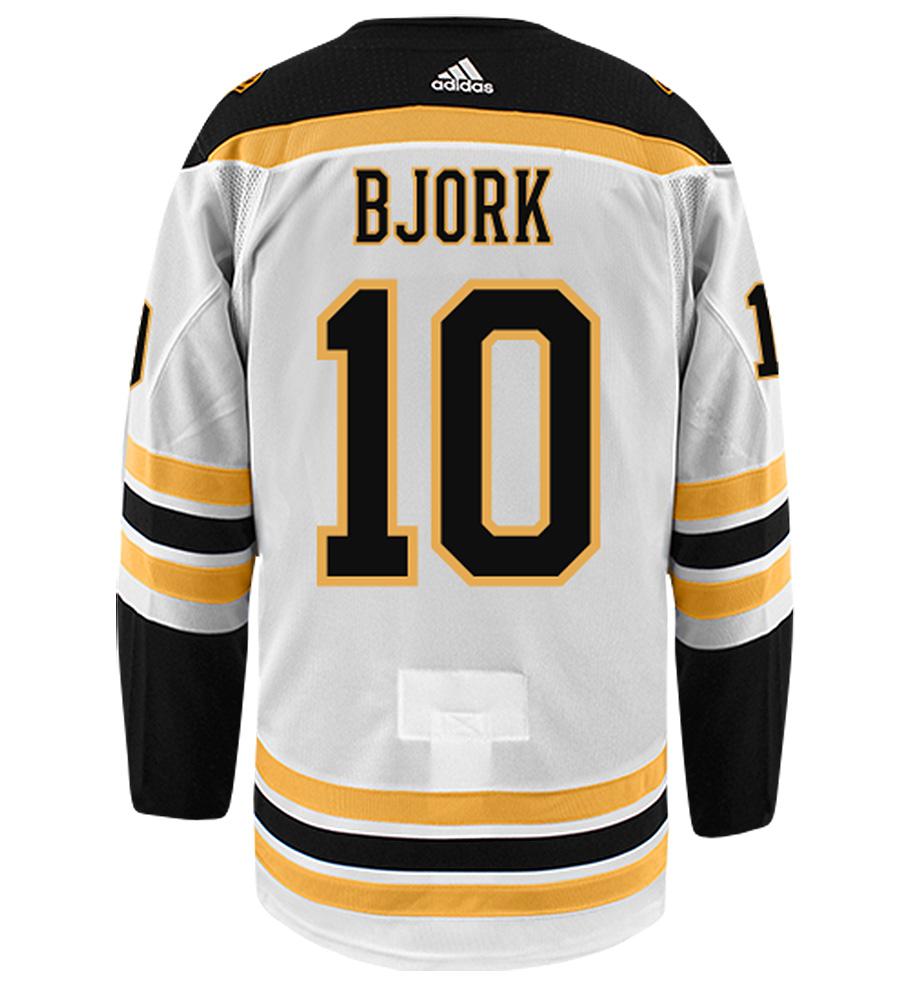 Anders Bjork Boston Bruins Adidas Authentic Away NHL Hockey Jersey