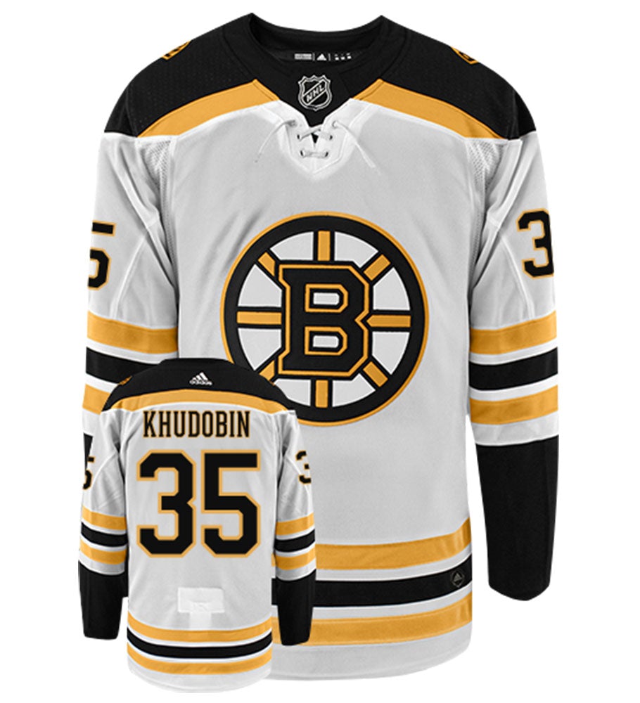 Anton Khudobin Boston Bruins Adidas Authentic Away NHL Hockey Jersey