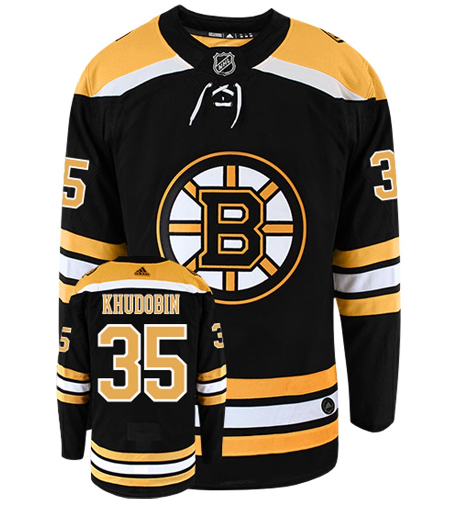 Anton Khudobin Boston Bruins Adidas Authentic Home NHL Hockey Jersey