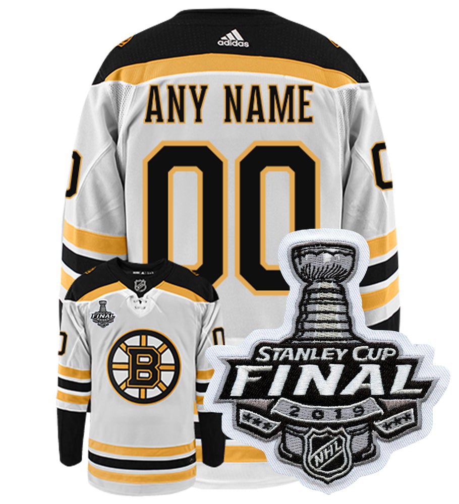 Boston Bruins Adidas Authentic Away NHL Hockey Jersey with 2019 Stanley Cup Final Patch