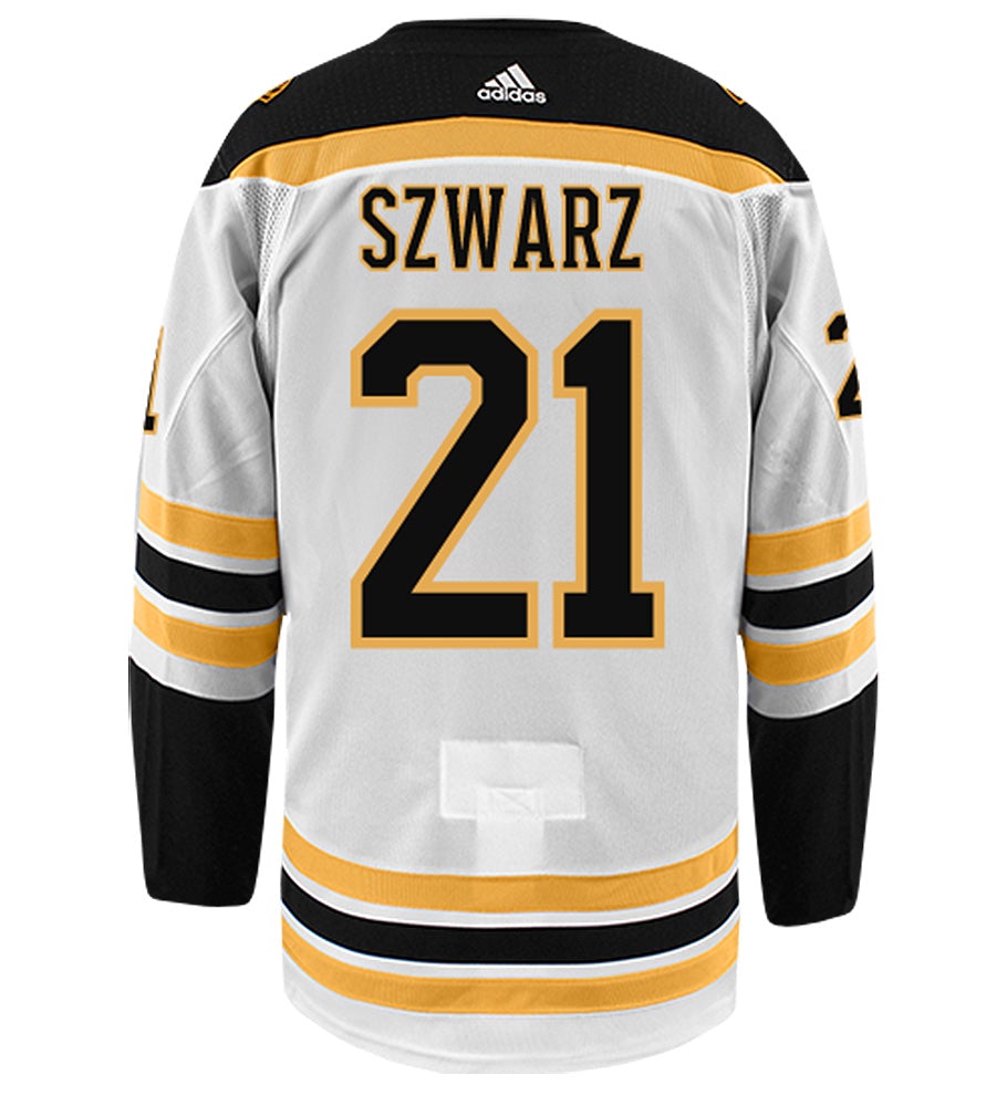 Jordan Szwarz Boston Bruins Adidas Authentic Away NHL Hockey Jersey