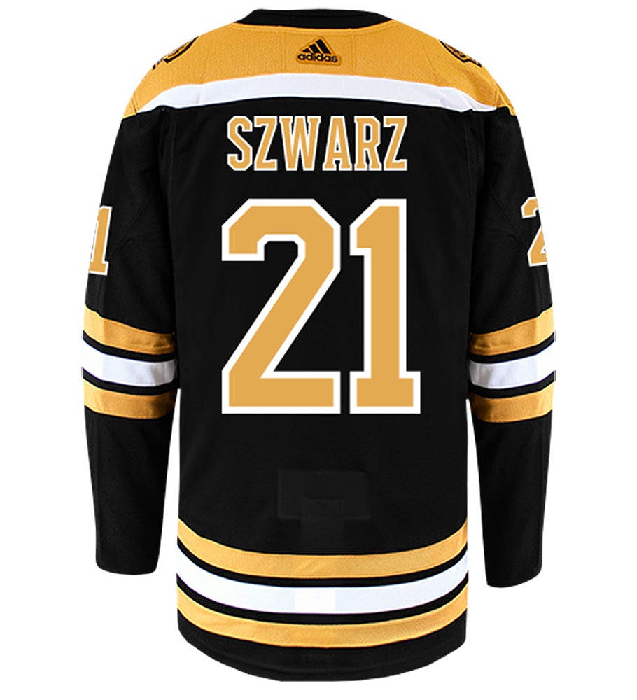 Jordan Szwarz Boston Bruins Adidas Authentic Home NHL Hockey Jersey