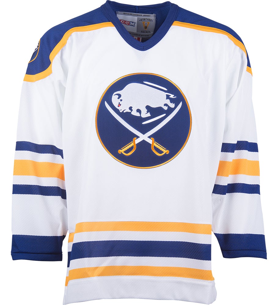 Buffalo Sabres CCM Vintage 1990 White Replica NHL Hockey Jersey
