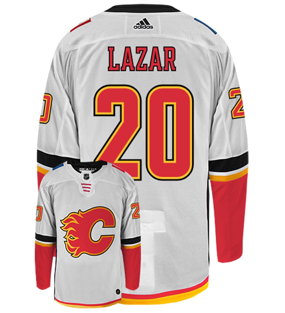 Curtis Lazar Calgary Flames Adidas Authentic Away NHL Hockey Jersey