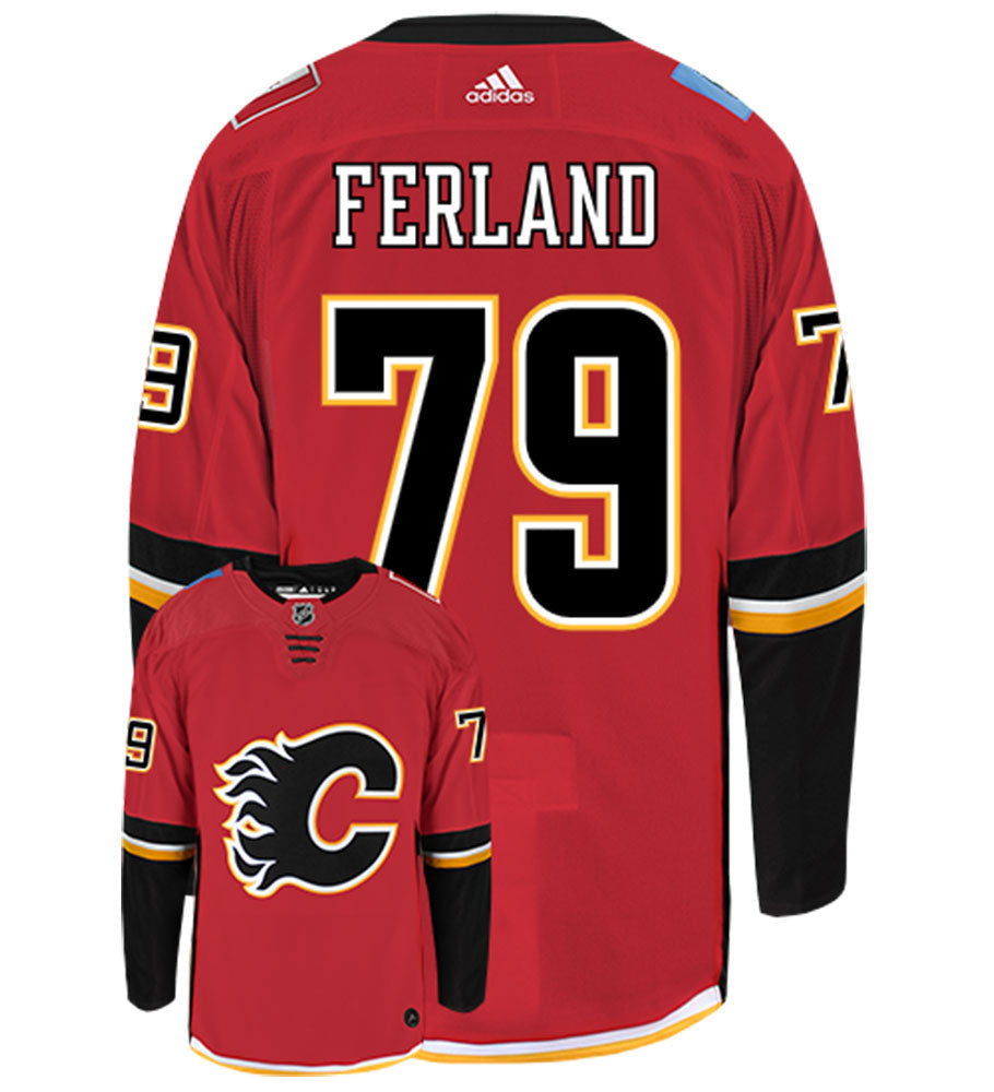 Micheal Ferland Calgary Flames Adidas Authentic Home NHL Hockey Jersey
