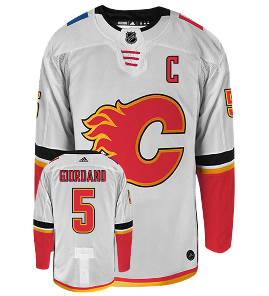 Mark Giordano Calgary Flames Adidas Authentic Away NHL Hockey Jersey