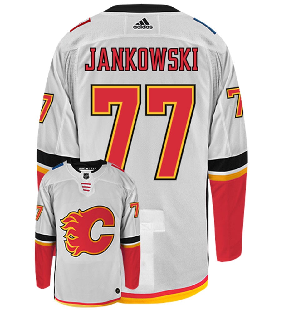 Mark Jankowski Calgary Flames Adidas Authentic Away NHL Hockey Jersey