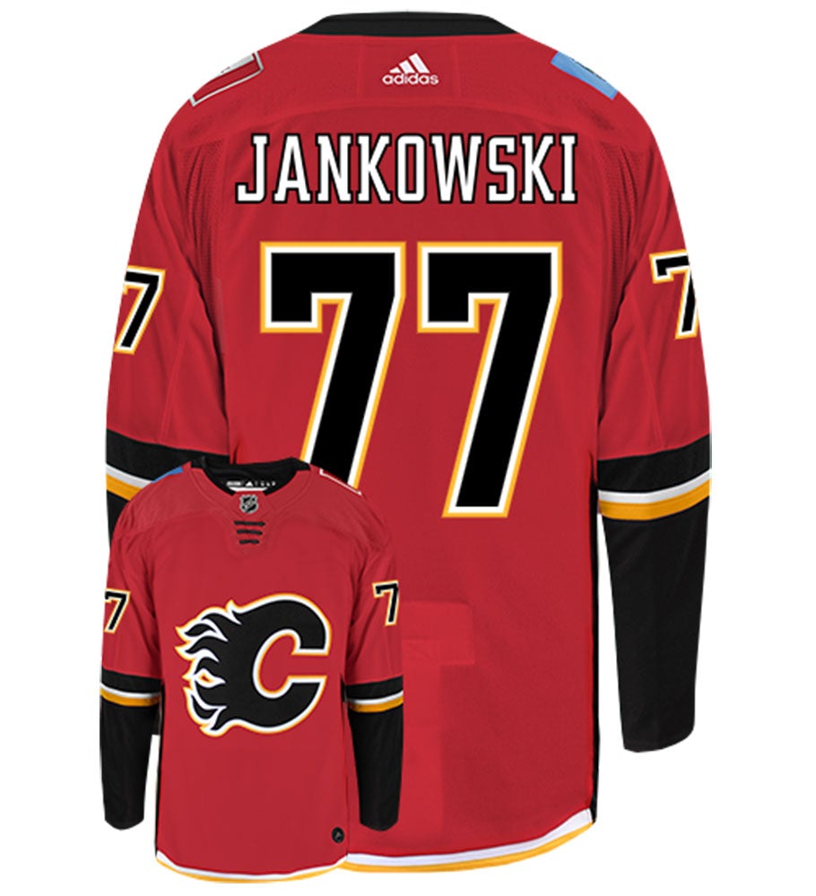 Mark Jankowski Calgary Flames Adidas Authentic Home NHL Hockey Jersey