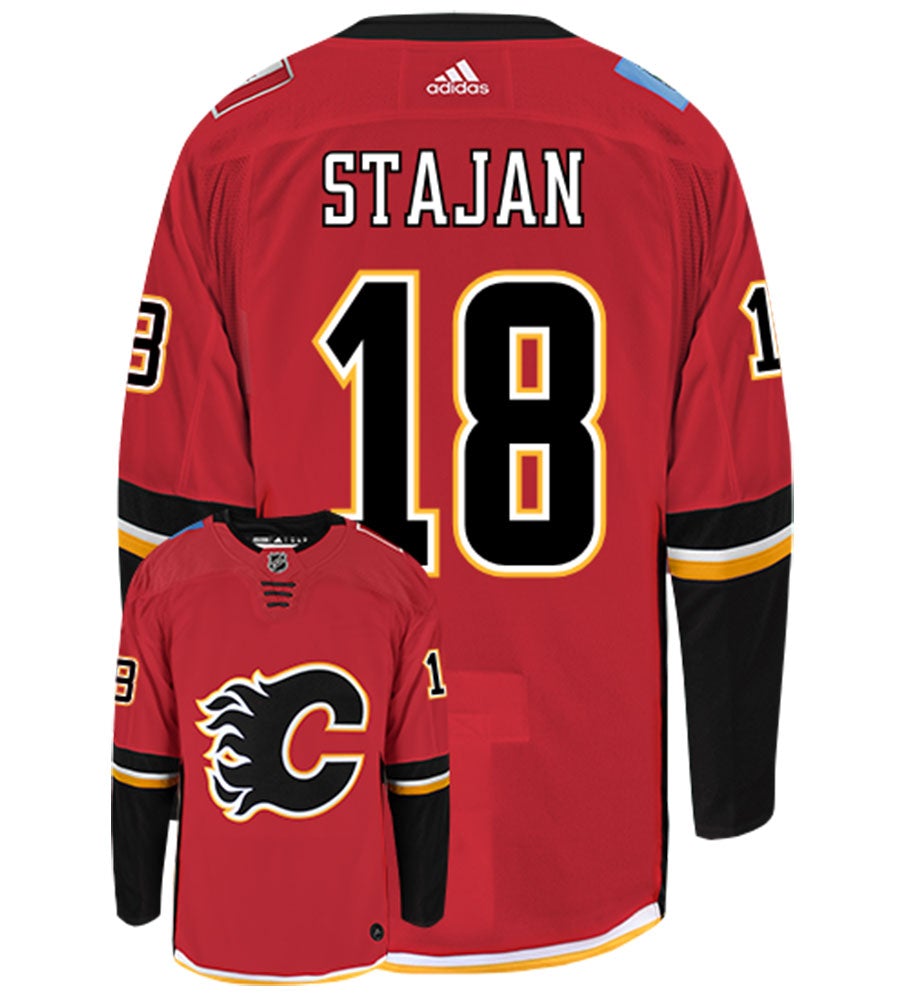 Matt Stajan Calgary Flames Adidas Authentic Home NHL Hockey Jersey