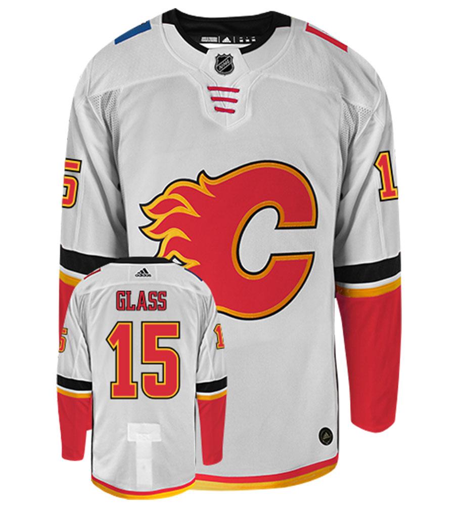Tanner Glass Calgary Flames Adidas Authentic Away NHL Hockey Jersey