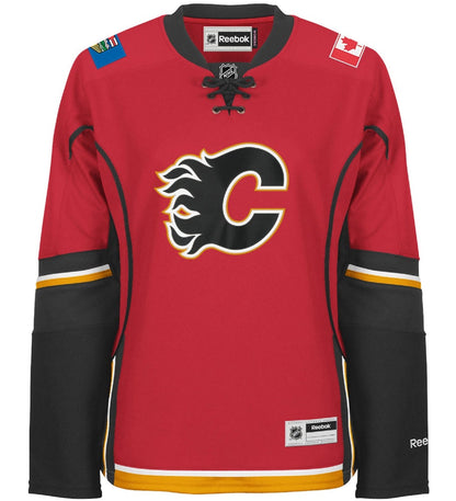 Calgary Flames Femmes Reebok Premier Replica Home Jersey