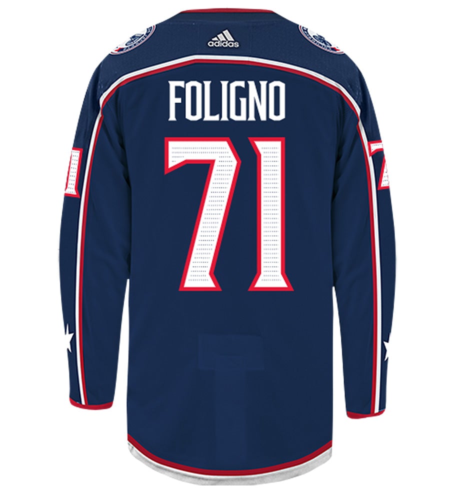 Nick Foligno Columbus Blue Jackets  Adidas Authentic Home NHL Hockey Jersey