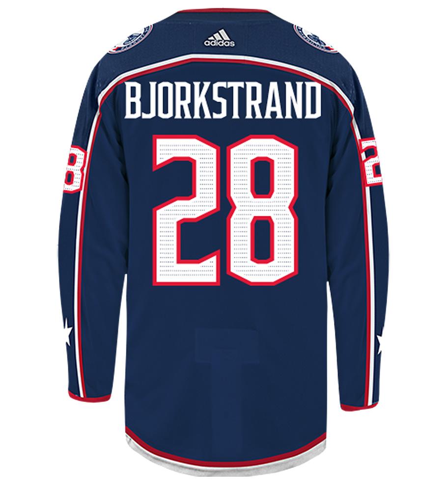 Oliver Bjorkstrand Columbus Blue Jackets  Adidas Authentic Home NHL Hockey Jersey