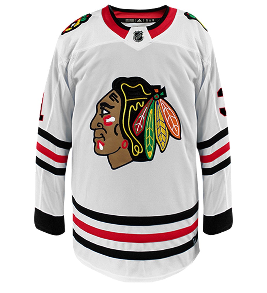 Anton Forsberg Chicago Blackhawks Adidas Authentic Away NHL Hockey Jersey