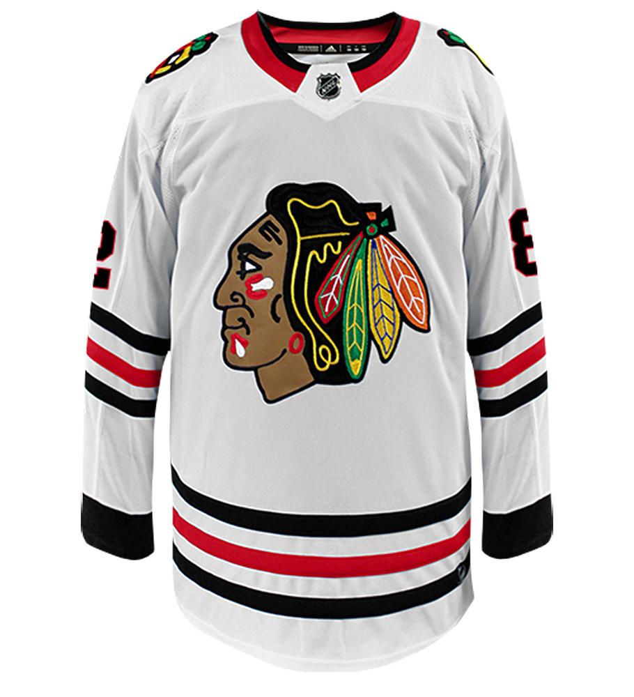 Jordan Oesterle Chicago Blackhawks Adidas Authentic Away NHL Hockey Jersey