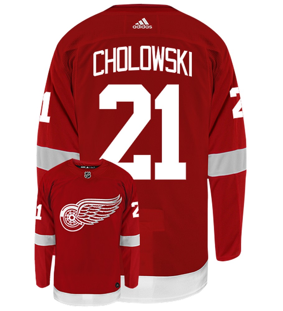 Dennis Cholowski Detroit Red Wings Adidas Authentic Home NHL Jersey