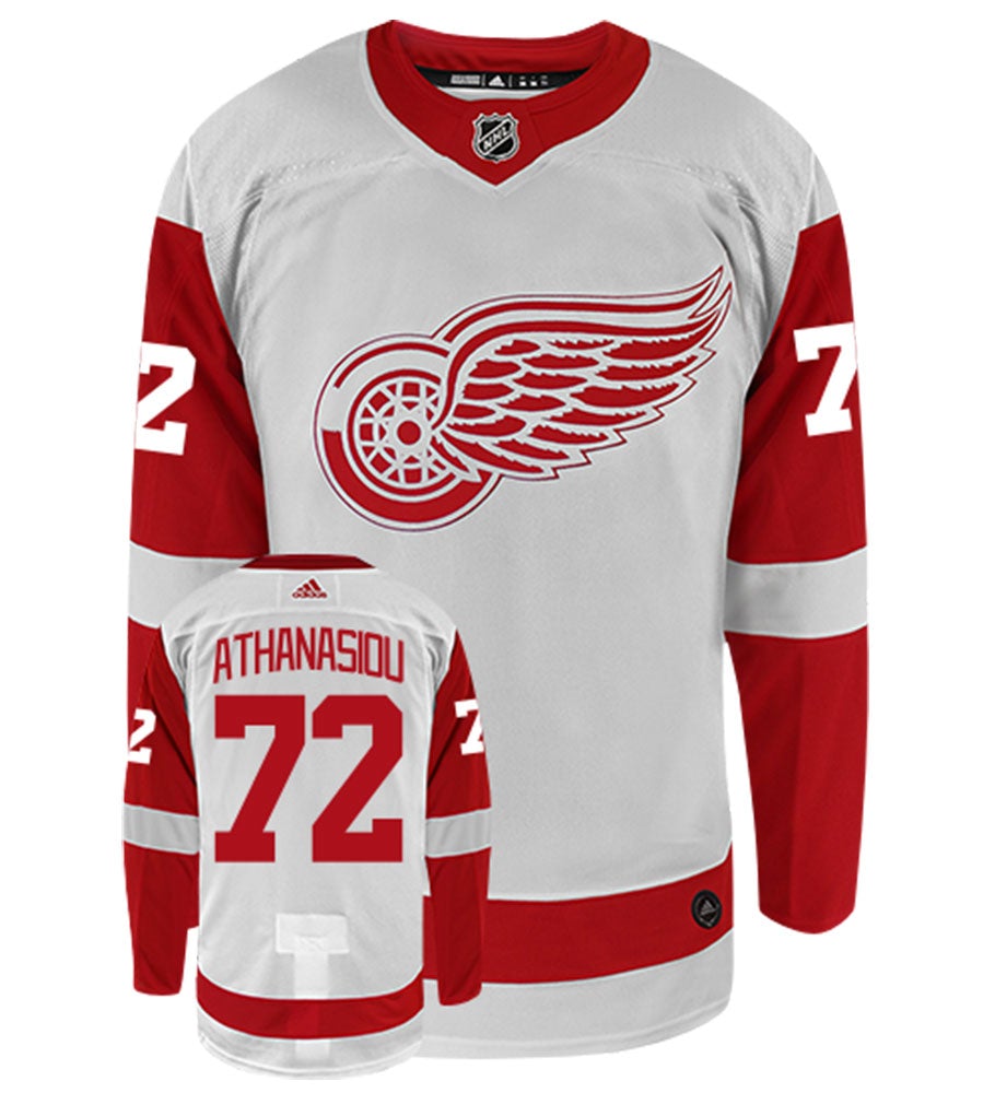 Andreas Athanasiou Detroit Red Wings Adidas Authentic Away NHL Hockey Jersey