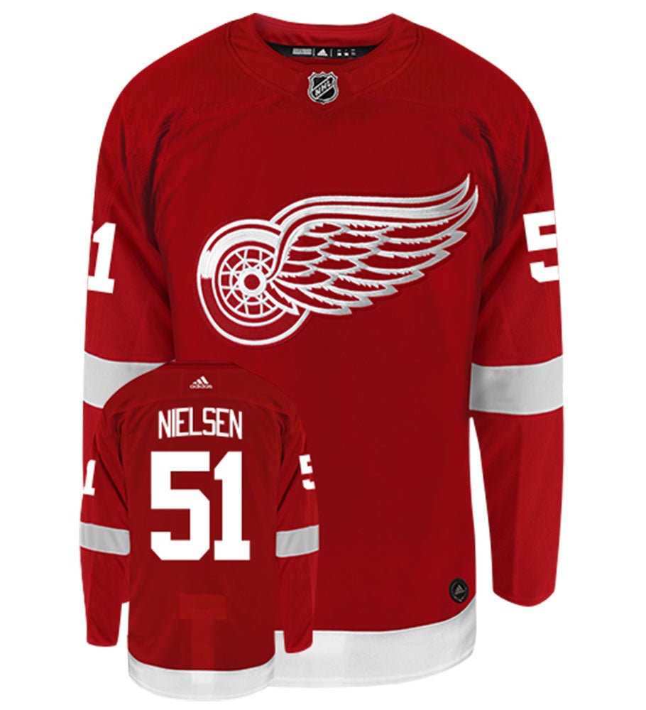 Frans Nielsen Detroit Red Wings Adidas Authentic Home NHL Hockey Jersey