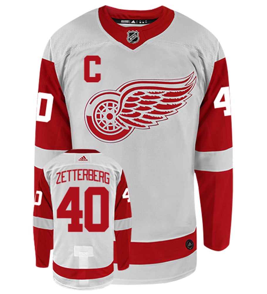Henrik Zetterberg Detroit Red Wings Adidas Authentic Away NHL Hockey Jersey