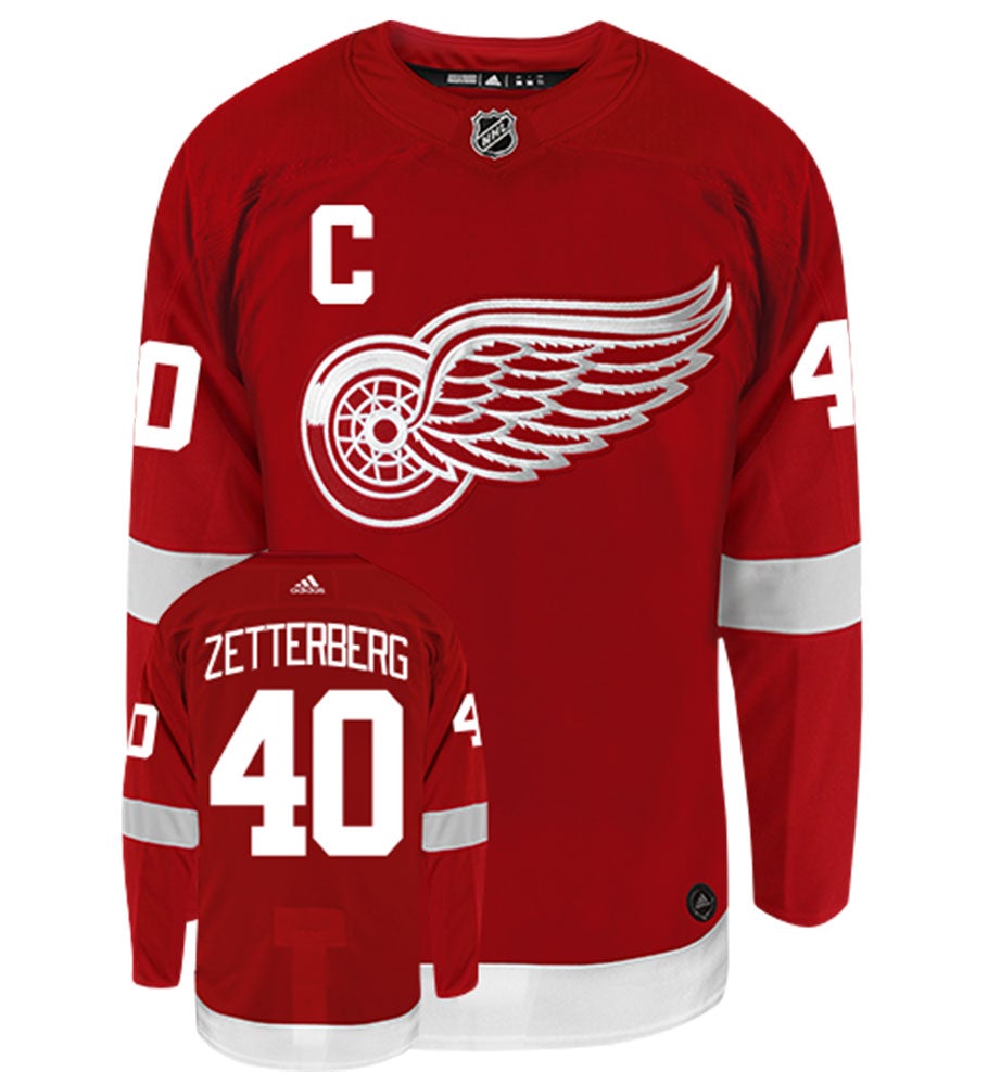 Henrik Zetterberg Detroit Red Wings Adidas Authentic Home NHL Hockey Jersey