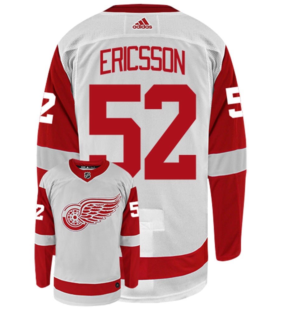 Jonathan Ericsson Detroit Red Wings Adidas Authentic Away NHL Hockey Jersey