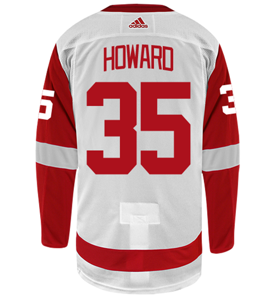 Jimmy Howard Detroit Red Wings Adidas Authentic Away NHL Hockey Jersey