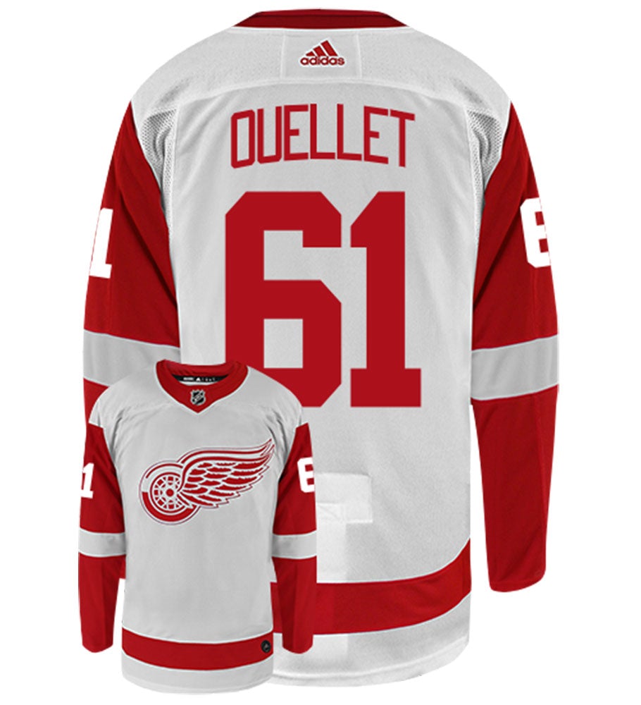 Xavier Ouellet Detroit Red Wings Adidas Authentic Away NHL Hockey Jersey