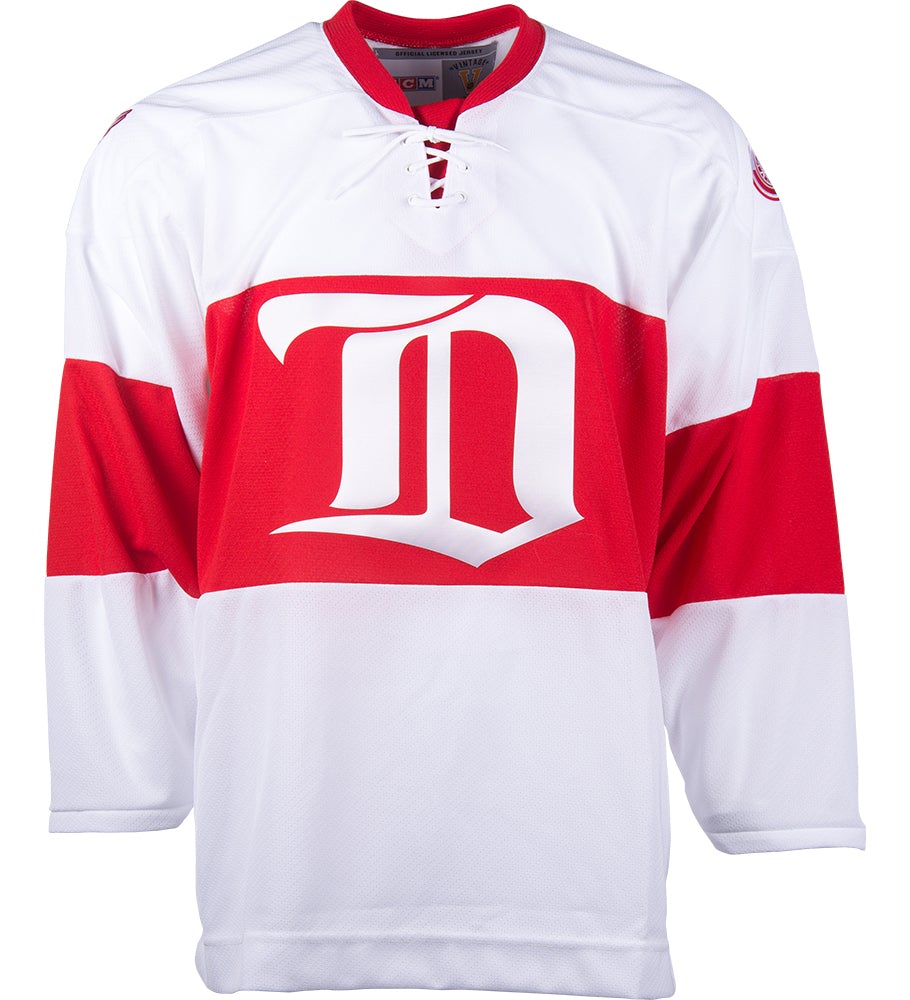 Detroit Red Wings CCM Vintage 1926 White Replica NHL Hockey Jersey