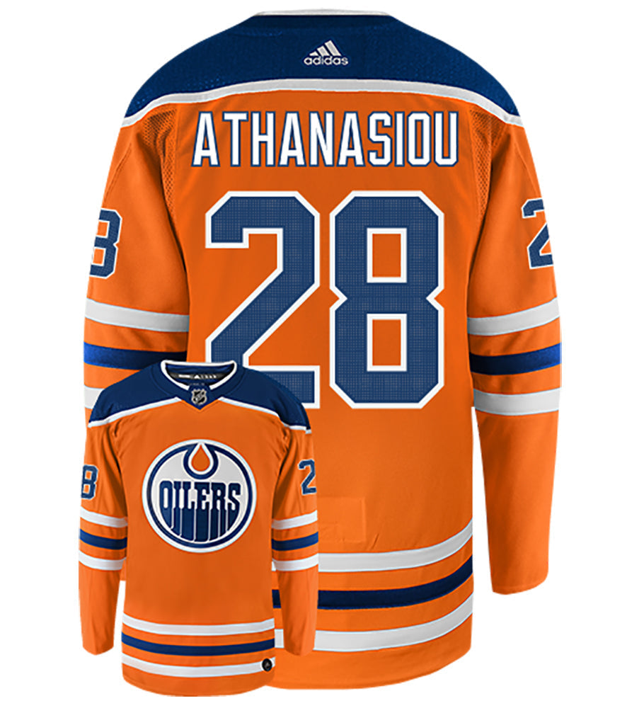Andreas Athanasiou Edmonton Oilers Adidas Authentic Home NHL Hockey Jersey