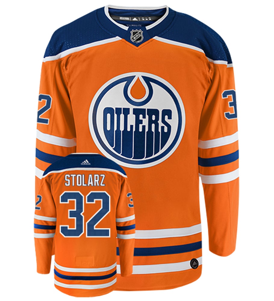 Anthony Stolarz Edmonton Oilers Adidas Authentic Home NHL Hockey Jersey